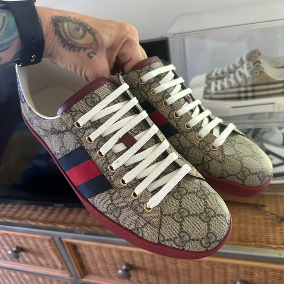 Gucci Ace Supreme GG beige sneakers - Picture 7 of 11